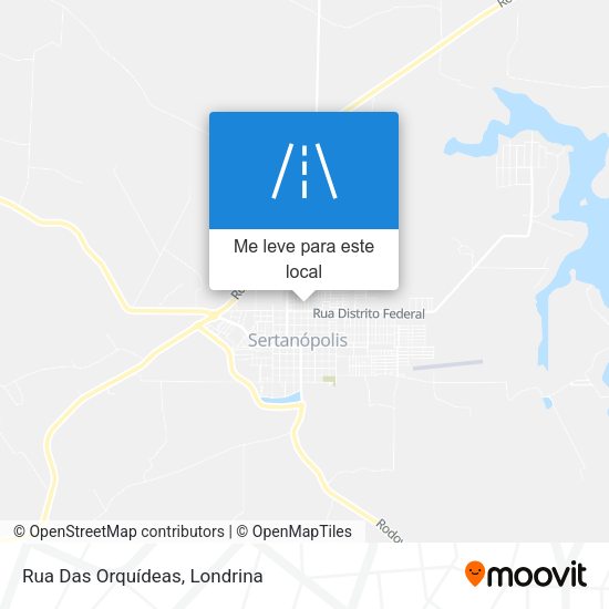 Rua Das Orquídeas mapa