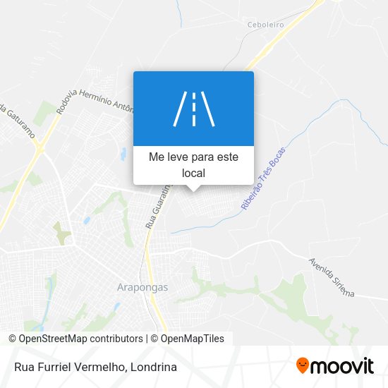 Rua Furriel Vermelho mapa