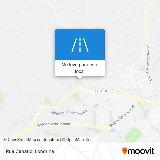 Rua Canário mapa