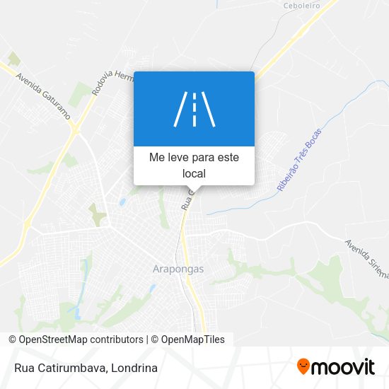 Rua Catirumbava mapa