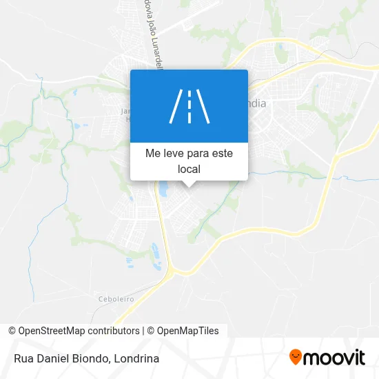 Rua Daniel Biondo mapa