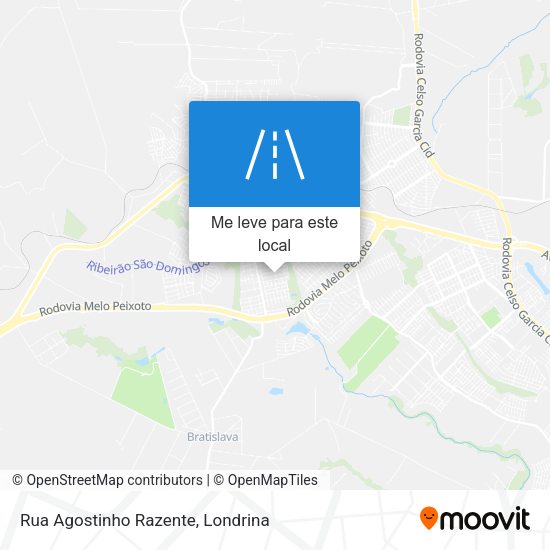 Rua Agostinho Razente mapa