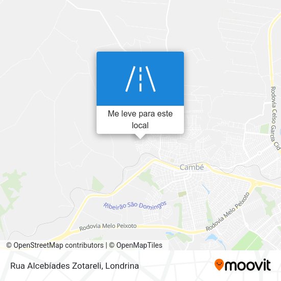 Rua Alcebíades Zotareli mapa