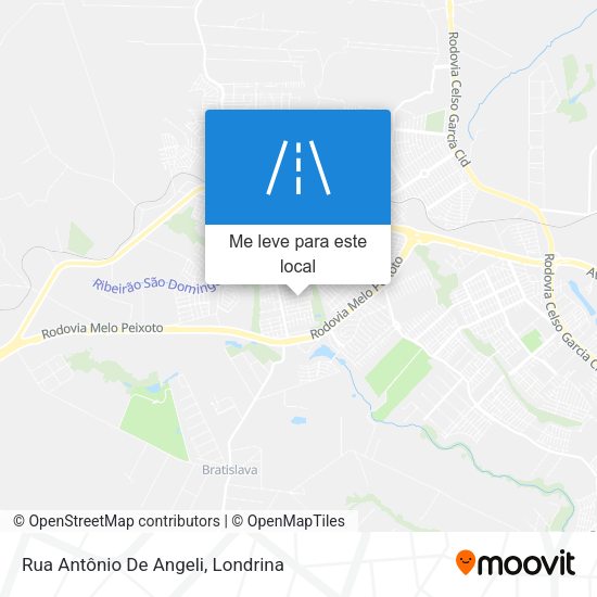 Rua Antônio De Angeli mapa