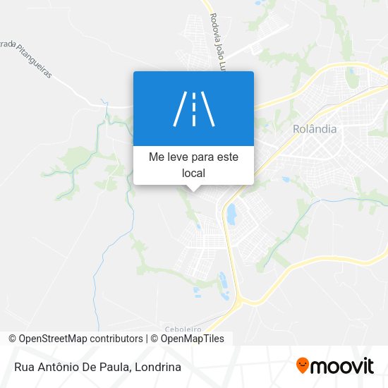 Rua Antônio De Paula mapa