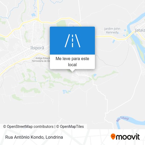 Rua Antônio Kondo mapa