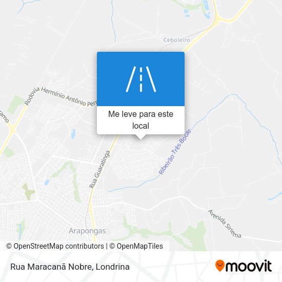 Rua Maracanã Nobre mapa