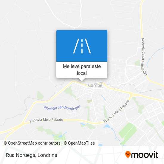 Rua Noruega mapa