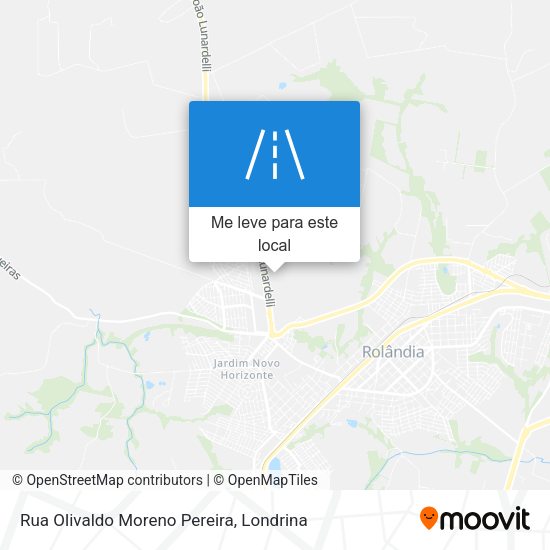 Rua Olivaldo Moreno Pereira mapa
