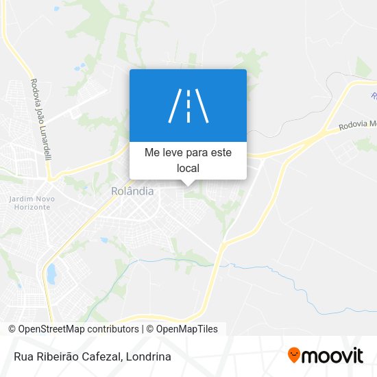 Rua Ribeirão Cafezal mapa