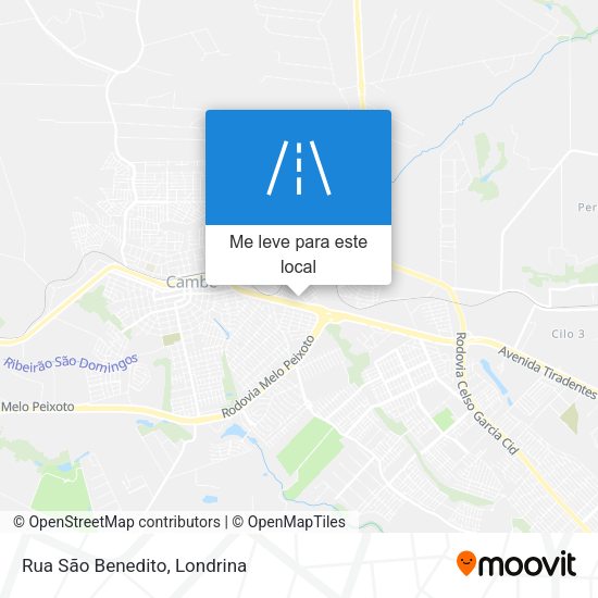Rua São Benedito mapa