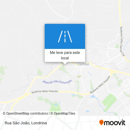 Rua São João mapa