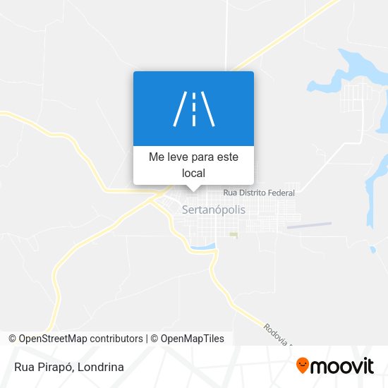 Rua Pirapó mapa
