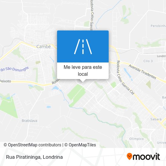 Rua Piratininga mapa