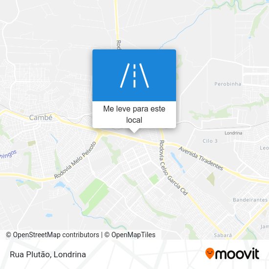 Rua Plutão mapa