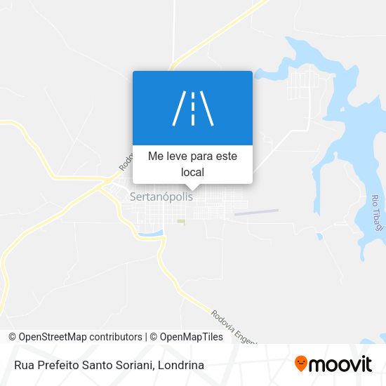 Rua Prefeito Santo Soriani mapa