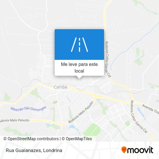Rua Guaianazes mapa