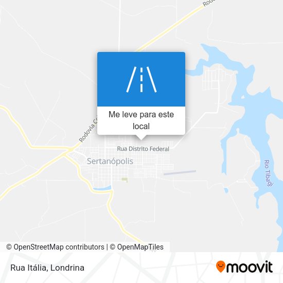 Rua Itália mapa