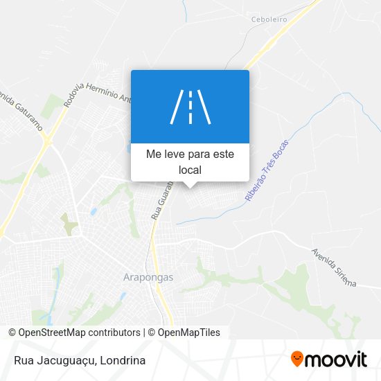 Rua Jacuguaçu mapa