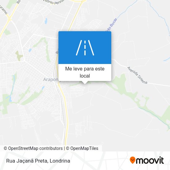 Rua Jaçanã Preta mapa