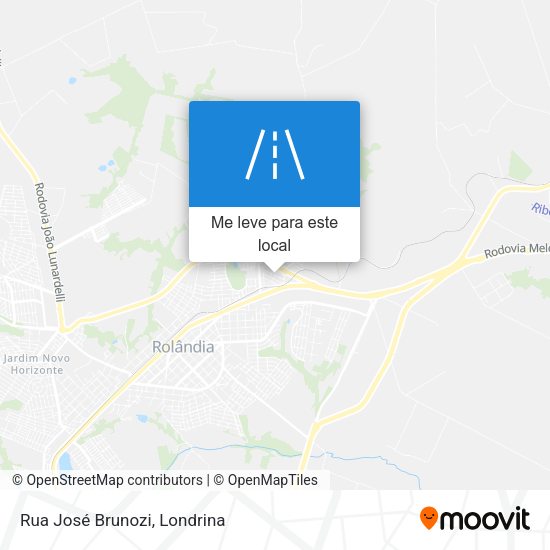 Rua José Brunozi mapa