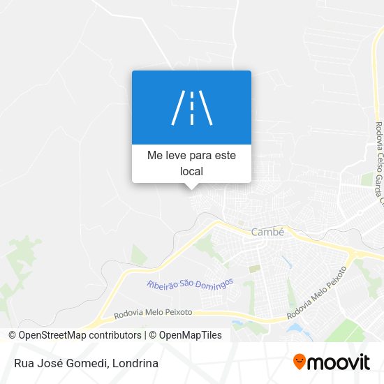 Rua José Gomedi mapa