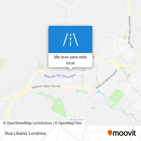 Rua Líbano mapa