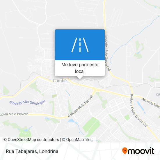 Rua Tabajaras mapa