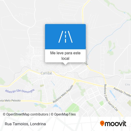Rua Tamoios mapa