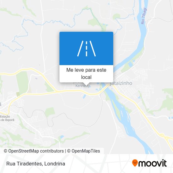 Rua Tiradentes mapa