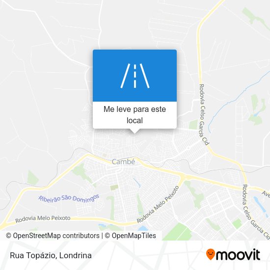 Rua Topázio mapa