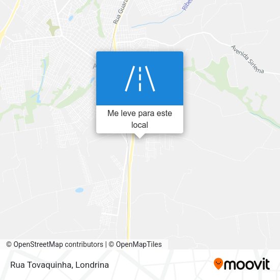 Rua Tovaquinha mapa