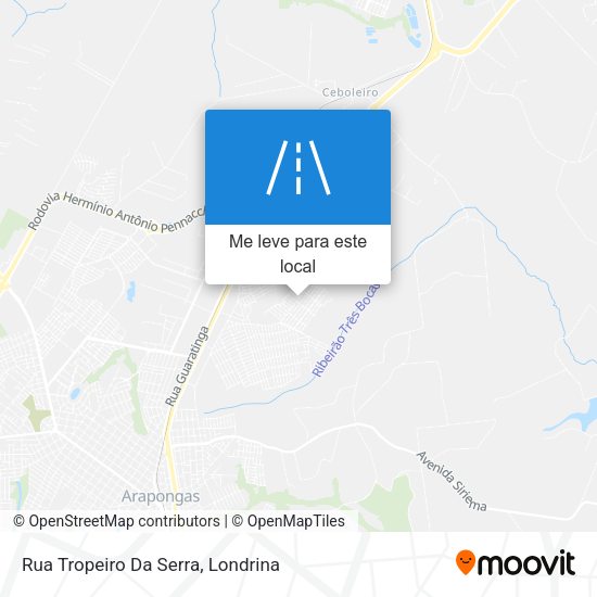 Rua Tropeiro Da Serra mapa