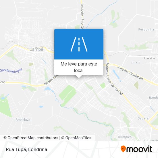 Rua Tupã mapa