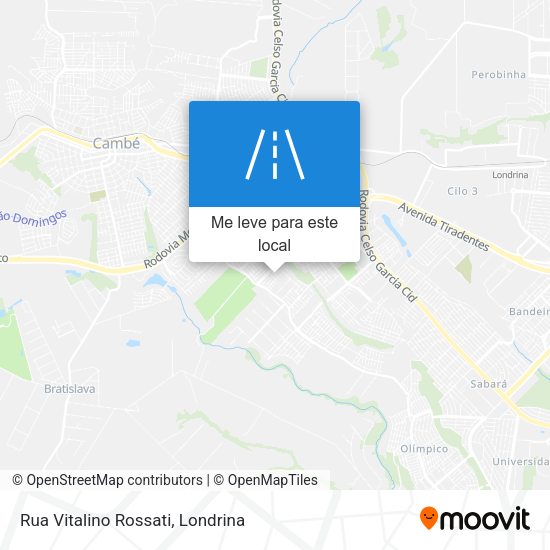Rua Vitalino Rossati mapa