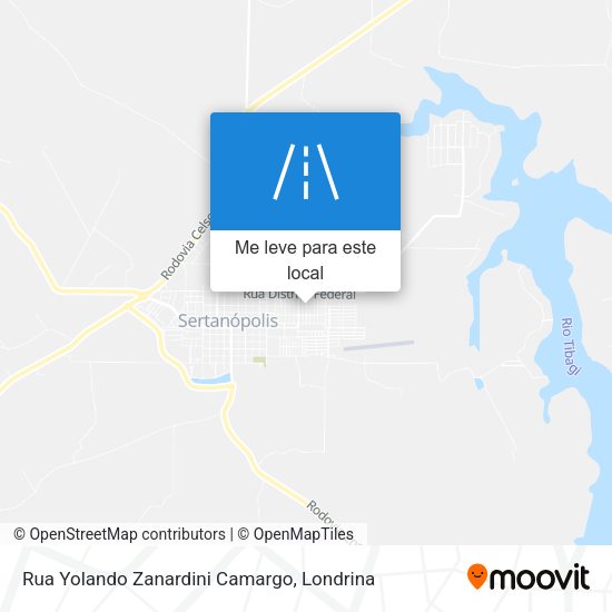 Rua Yolando Zanardini Camargo mapa