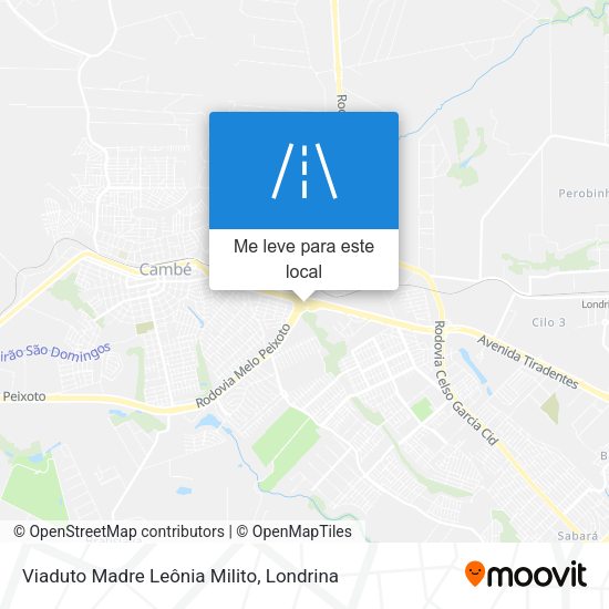 Viaduto Madre Leônia Milito mapa