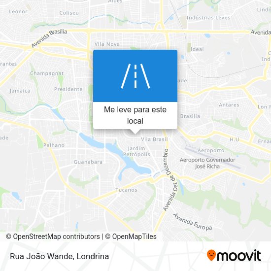Rua João Wande mapa