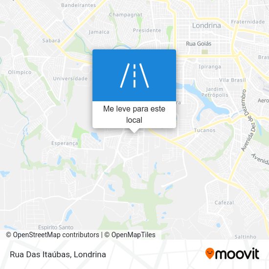 Rua Das Itaúbas mapa