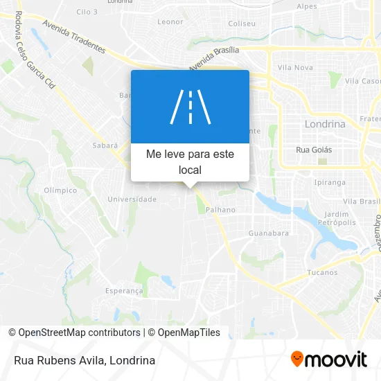 Rua Rubens Avila mapa