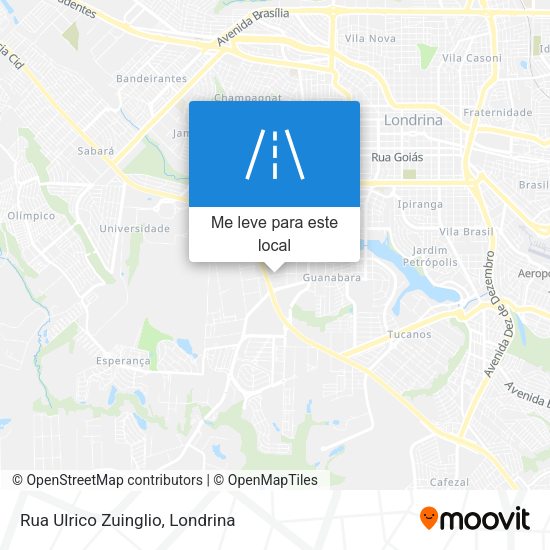 Rua Ulrico Zuinglio mapa