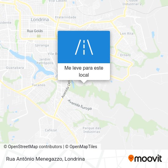 Rua Antônio Menegazzo mapa