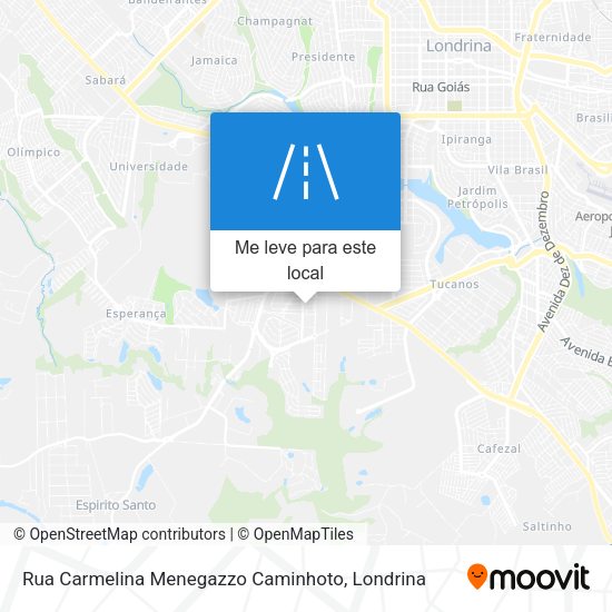 Rua Carmelina Menegazzo Caminhoto mapa