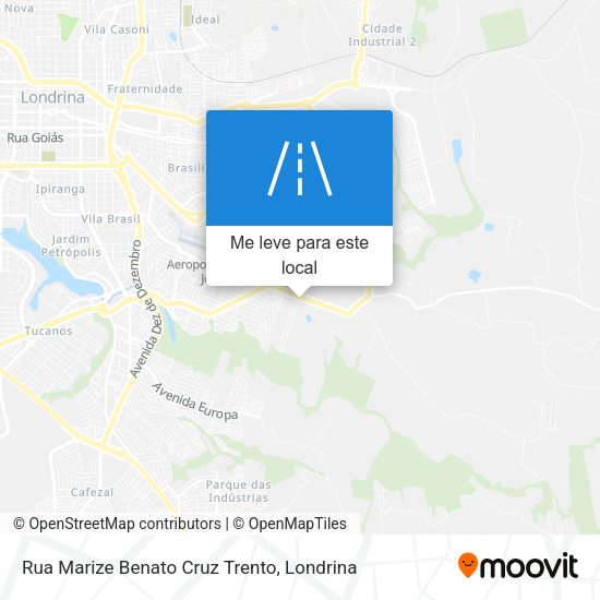 Rua Marize Benato Cruz Trento mapa