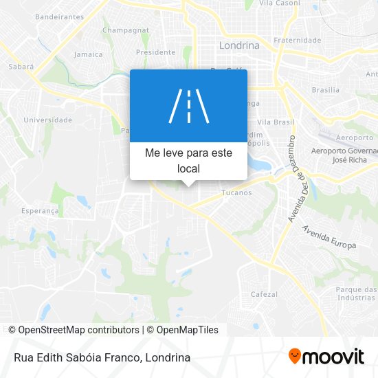 Rua Edith Sabóia Franco mapa