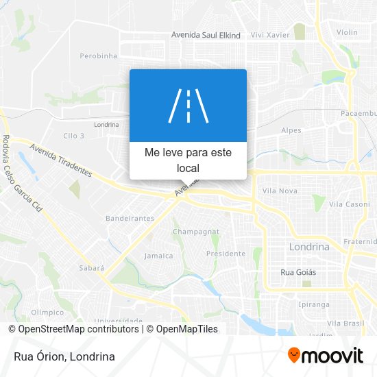 Rua Órion mapa