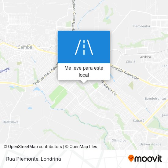 Rua Piemonte mapa