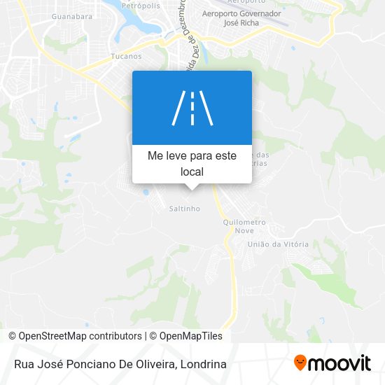 Rua José Ponciano De Oliveira mapa