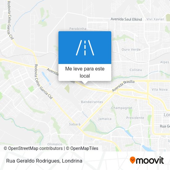 Rua Geraldo Rodrigues mapa