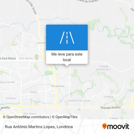 Rua Antônio Martins Lopes mapa